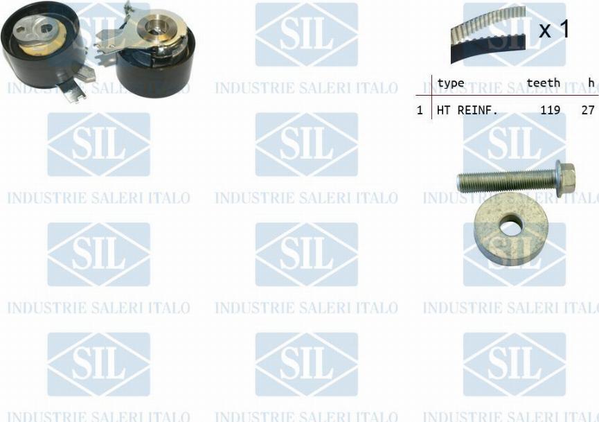 Saleri SIL TK1501 - Комплект зубчатого ремня ГРМ autospares.lv