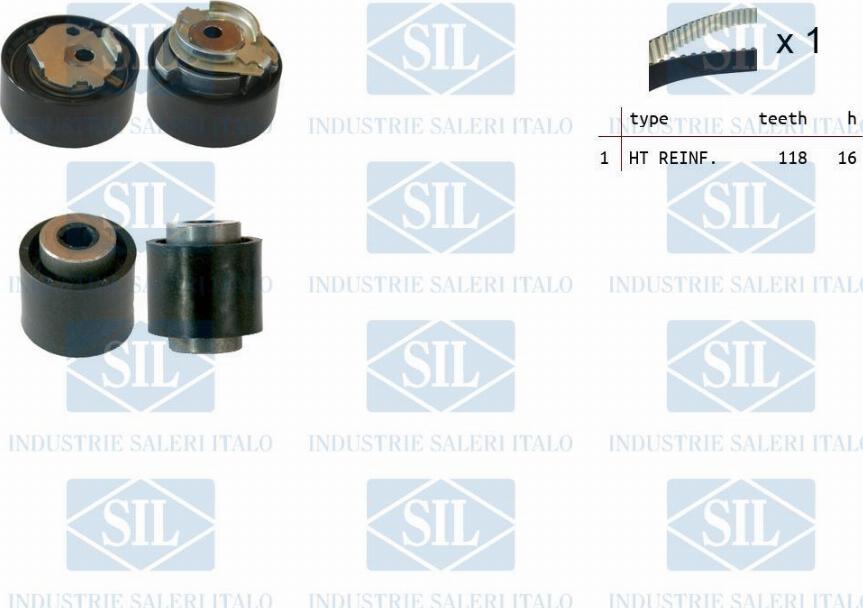 Saleri SIL TK1377 - Комплект зубчатого ремня ГРМ autospares.lv