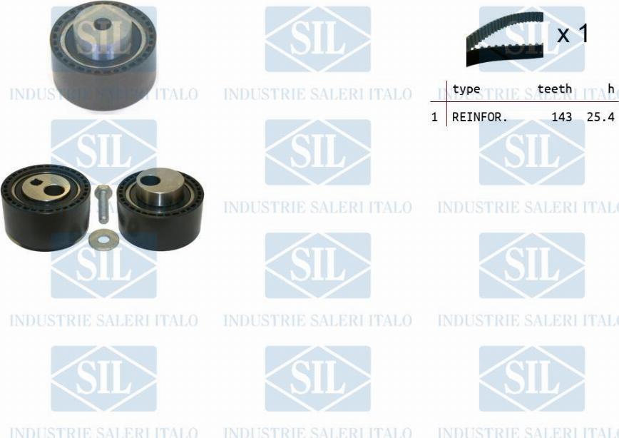 Saleri SIL TK1295 - Комплект зубчатого ремня ГРМ autospares.lv