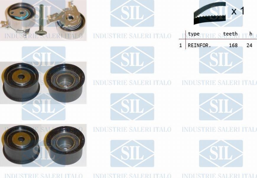 Saleri SIL TK1245 - Комплект зубчатого ремня ГРМ autospares.lv