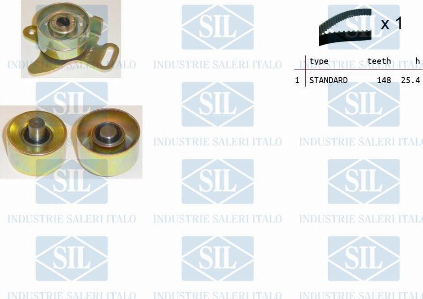 Saleri SIL TK1246 - Комплект зубчатого ремня ГРМ autospares.lv