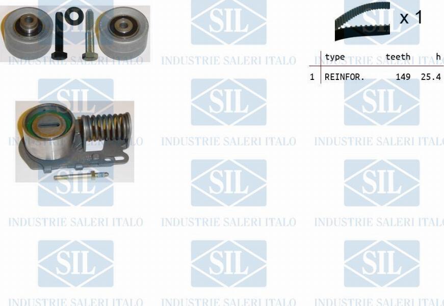 Saleri SIL TK1240 - Комплект зубчатого ремня ГРМ autospares.lv