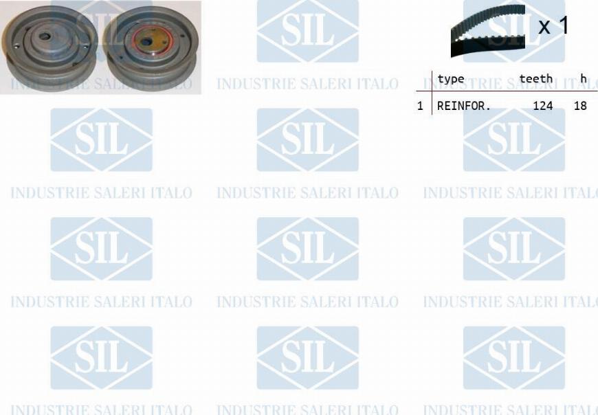 Saleri SIL TK1241 - Комплект зубчатого ремня ГРМ autospares.lv