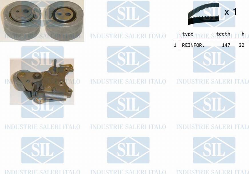 Saleri SIL TK1259 - Комплект зубчатого ремня ГРМ autospares.lv