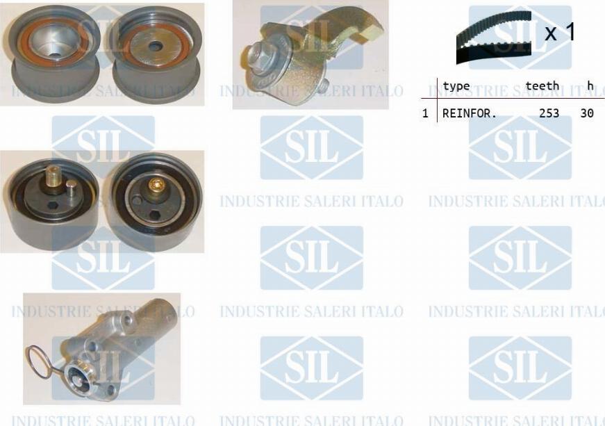 Saleri SIL TK1253 - Комплект зубчатого ремня ГРМ autospares.lv