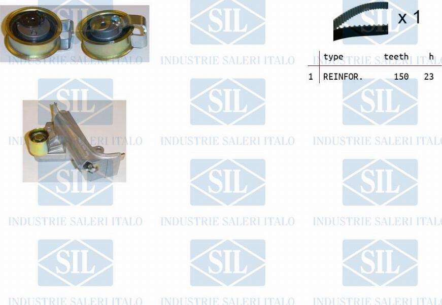 Saleri SIL TK1257 - Комплект зубчатого ремня ГРМ autospares.lv