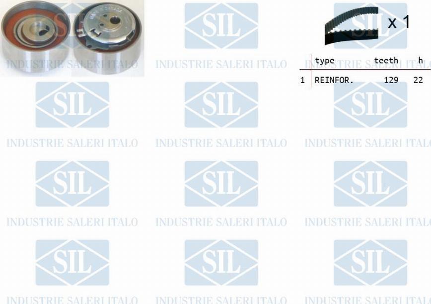 Saleri SIL TK1264 - Комплект зубчатого ремня ГРМ autospares.lv