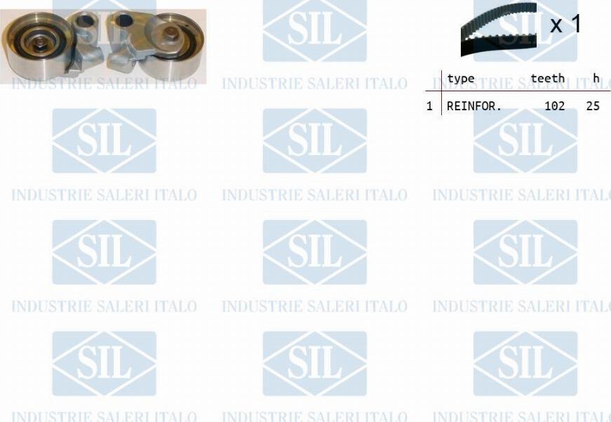 Saleri SIL TK1266 - Комплект зубчатого ремня ГРМ autospares.lv