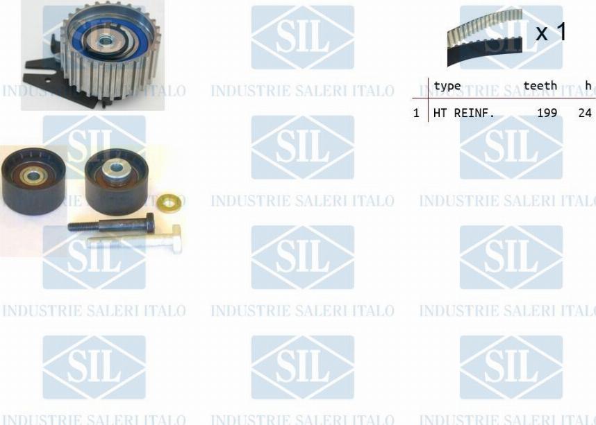 Saleri SIL TK1260 - Комплект зубчатого ремня ГРМ autospares.lv