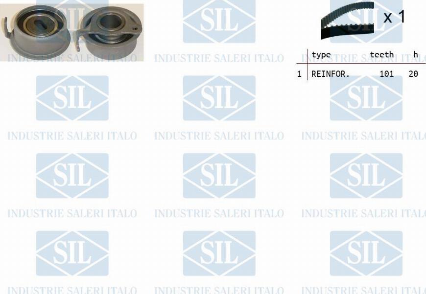 Saleri SIL TK1263 - Комплект зубчатого ремня ГРМ autospares.lv