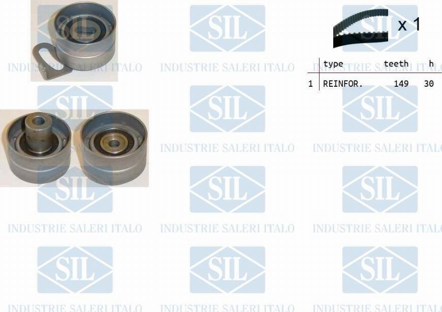 Saleri SIL TK1209 - Комплект зубчатого ремня ГРМ autospares.lv