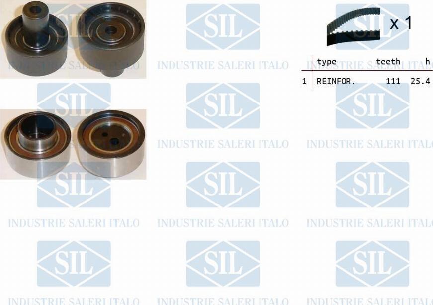 Saleri SIL TK1207 - Комплект зубчатого ремня ГРМ autospares.lv