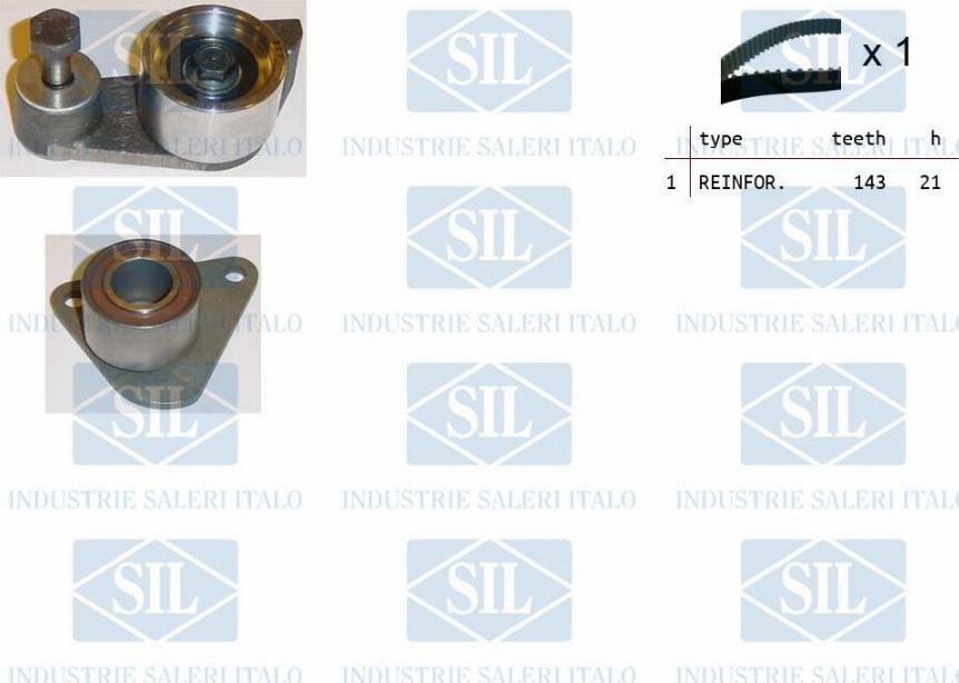 Saleri SIL TK1211 - Комплект зубчатого ремня ГРМ autospares.lv