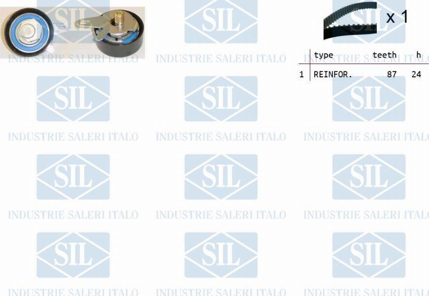 Saleri SIL TK1281 - Комплект зубчатого ремня ГРМ autospares.lv