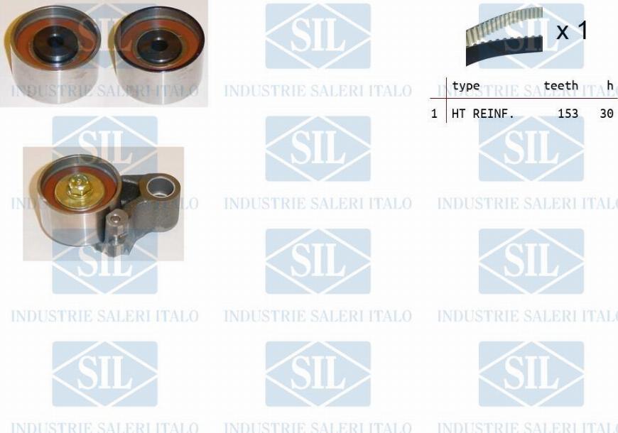 Saleri SIL TK1288 - Комплект зубчатого ремня ГРМ autospares.lv