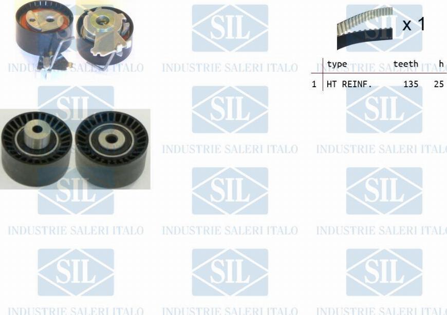 Saleri SIL TK1287 - Комплект зубчатого ремня ГРМ autospares.lv