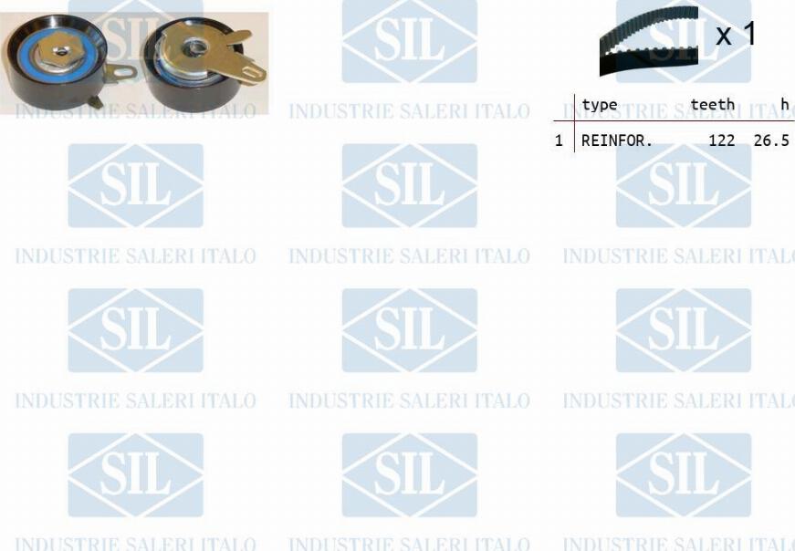 Saleri SIL TK1235 - Комплект зубчатого ремня ГРМ autospares.lv