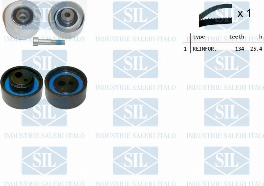 Saleri SIL TK1231 - Комплект зубчатого ремня ГРМ autospares.lv