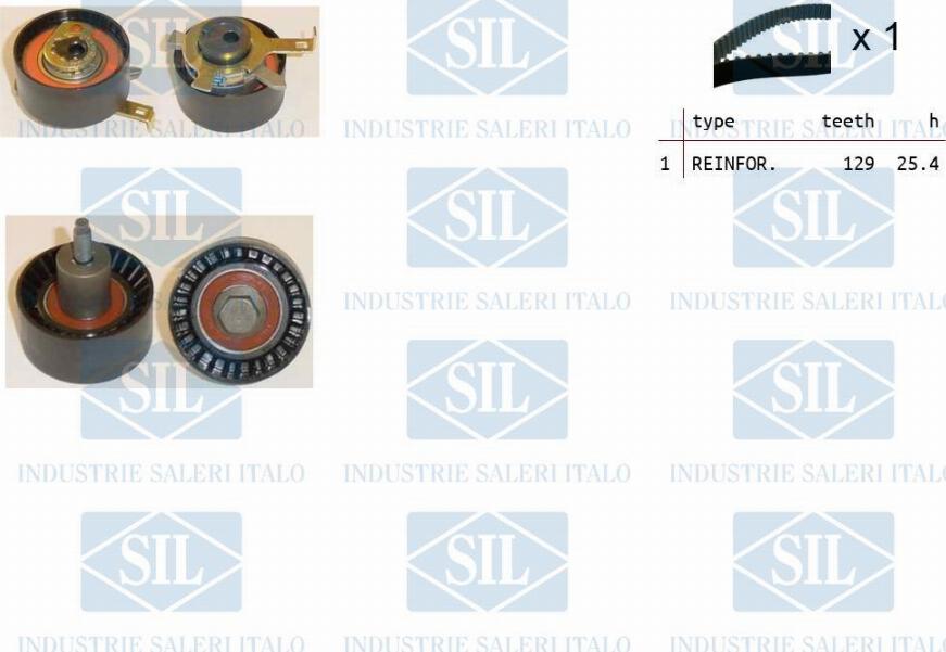 Saleri SIL TK1233 - Комплект зубчатого ремня ГРМ autospares.lv