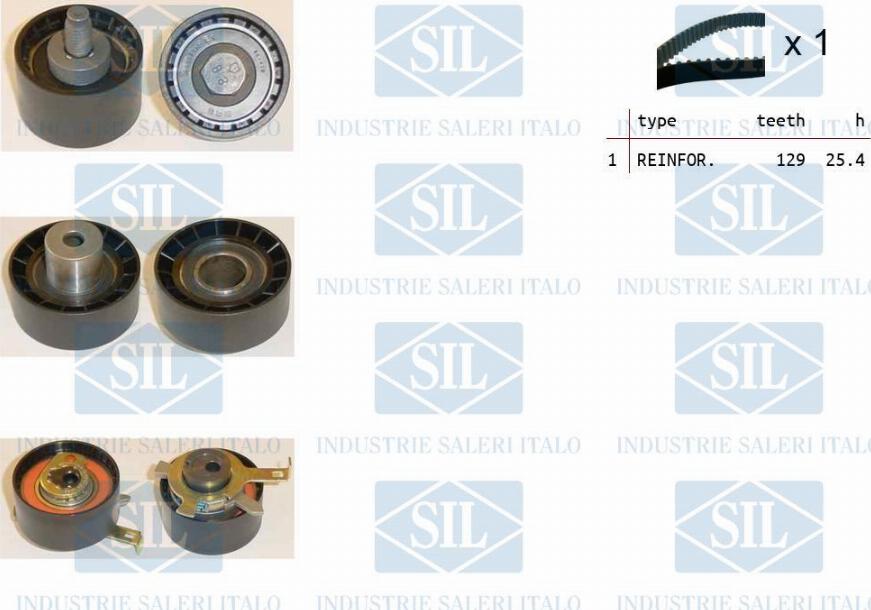 Saleri SIL TK1232 - Комплект зубчатого ремня ГРМ autospares.lv