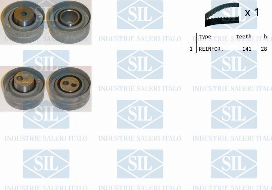 Saleri SIL TK1220 - Комплект зубчатого ремня ГРМ autospares.lv