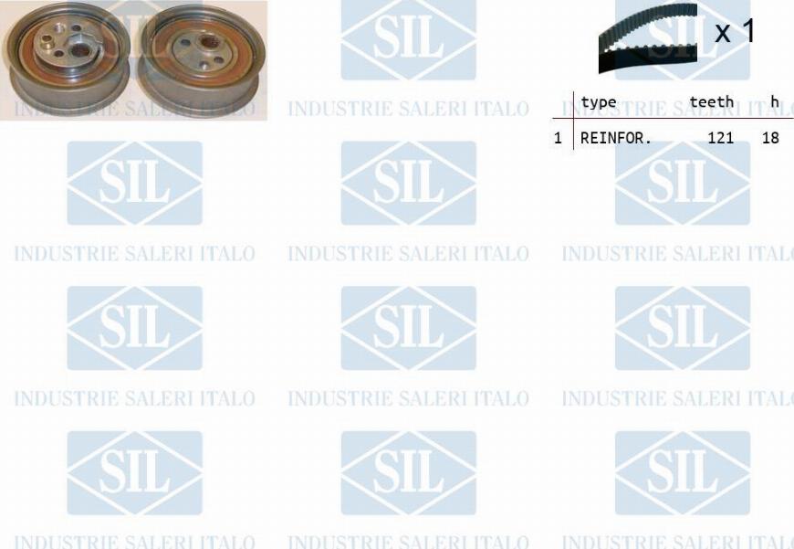 Saleri SIL TK1228 - Комплект зубчатого ремня ГРМ autospares.lv