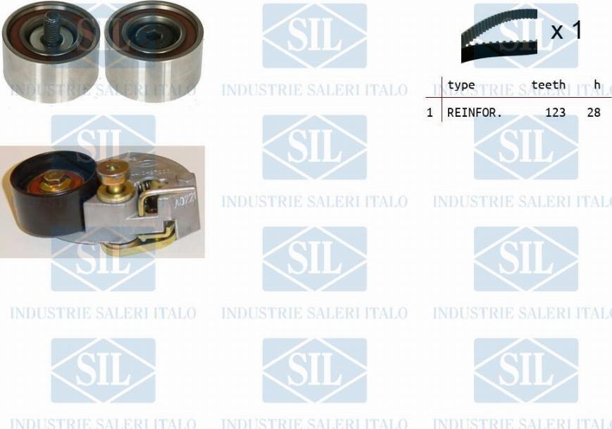 Saleri SIL TK1275 - Комплект зубчатого ремня ГРМ autospares.lv