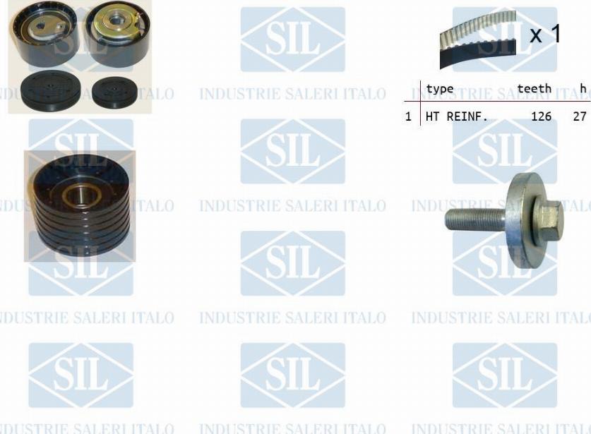 Saleri SIL TK1278 - Комплект зубчатого ремня ГРМ autospares.lv