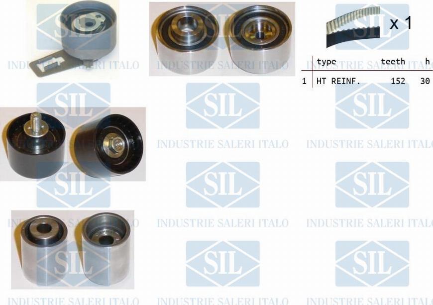 Saleri SIL TK1273 - Комплект зубчатого ремня ГРМ autospares.lv