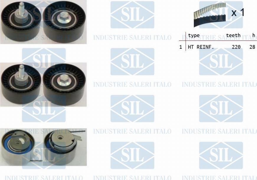 Saleri SIL TK1272 - Комплект зубчатого ремня ГРМ autospares.lv