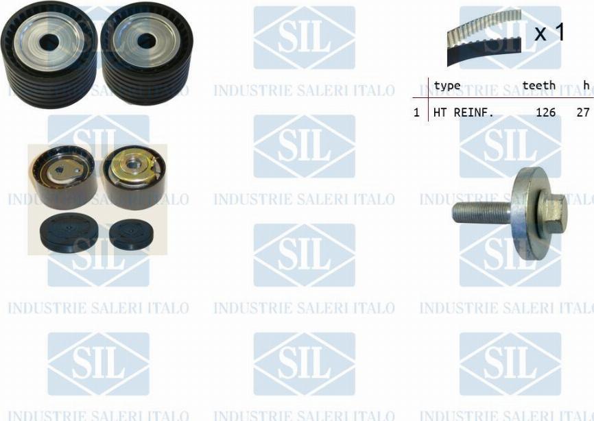 Saleri SIL TK1277 - Комплект зубчатого ремня ГРМ autospares.lv