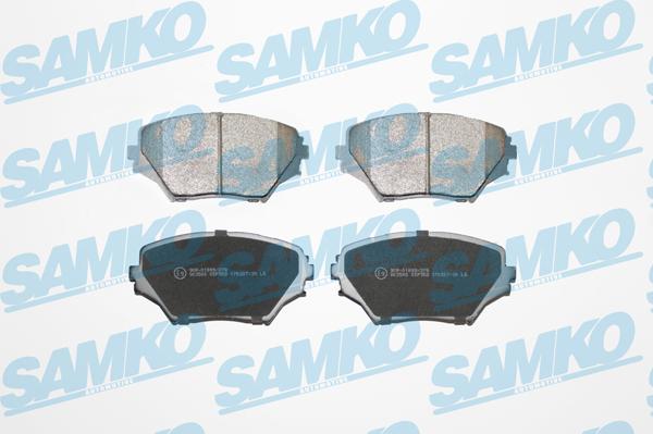 Samko 5SP958 - Тормозные колодки, дисковые, комплект autospares.lv