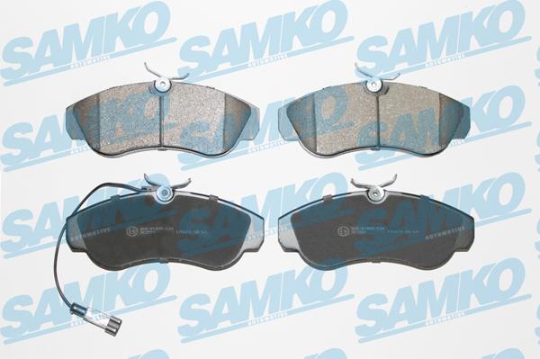 Samko 5SP965 - Тормозные колодки, дисковые, комплект autospares.lv