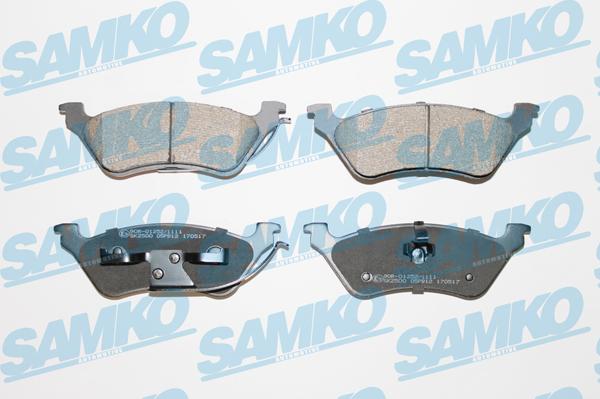 Samko 5SP912 - Тормозные колодки, дисковые, комплект autospares.lv