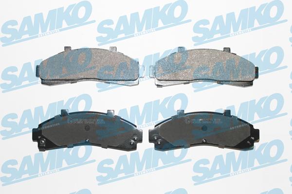 Samko 5SP989 - Тормозные колодки, дисковые, комплект autospares.lv