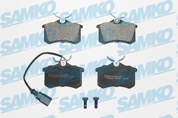 Samko 5SP980 - Тормозные колодки, дисковые, комплект autospares.lv