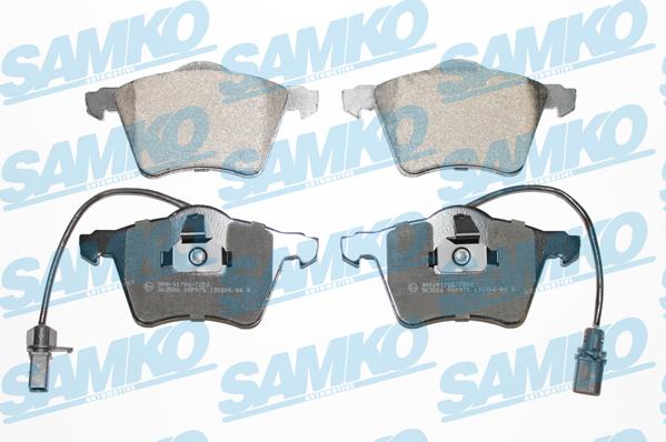 Samko 5SP975 - Тормозные колодки, дисковые, комплект autospares.lv