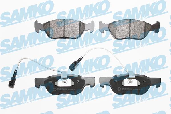 Samko 5SP496 - Тормозные колодки, дисковые, комплект autospares.lv