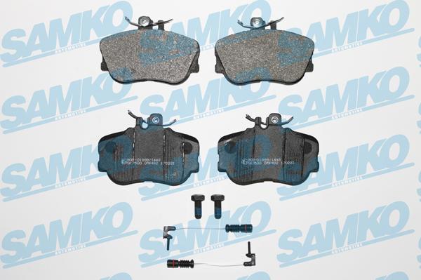Samko 5SP492A - Тормозные колодки, дисковые, комплект autospares.lv
