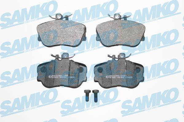 Samko 5SP492 - Тормозные колодки, дисковые, комплект autospares.lv