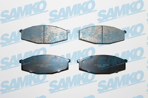 Samko 5SP451 - Тормозные колодки, дисковые, комплект autospares.lv