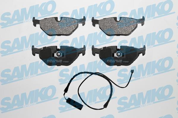 Samko 5SP463A - Тормозные колодки, дисковые, комплект autospares.lv