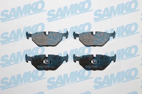 Samko 5SP463 - Тормозные колодки, дисковые, комплект autospares.lv