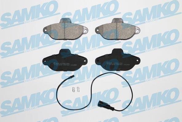 Samko 5SP462 - Тормозные колодки, дисковые, комплект autospares.lv