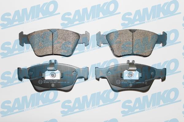 Samko 5SP409 - Тормозные колодки, дисковые, комплект autospares.lv