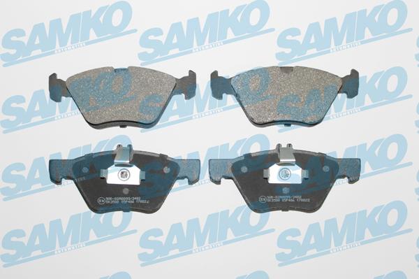 Samko 5SP406 - Тормозные колодки, дисковые, комплект autospares.lv