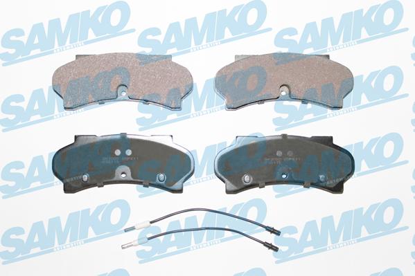 Samko 5SP411 - Тормозные колодки, дисковые, комплект autospares.lv