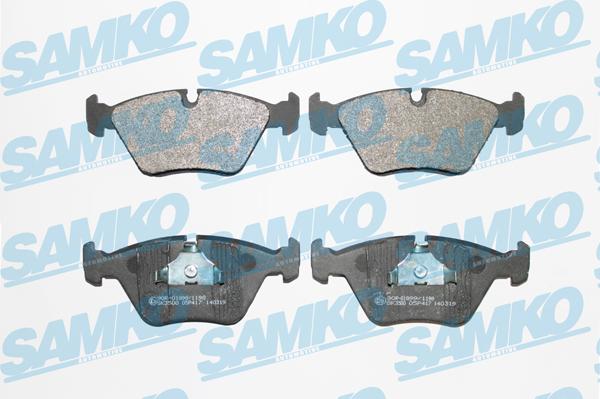 Samko 5SP417 - Тормозные колодки, дисковые, комплект autospares.lv