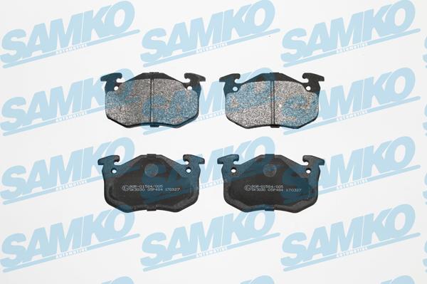 Samko 5SP484 - Тормозные колодки, дисковые, комплект autospares.lv