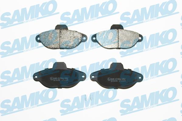 Samko 5SP483 - Тормозные колодки, дисковые, комплект autospares.lv